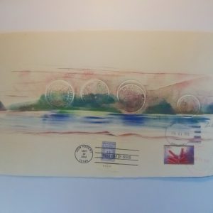 Landscape etching with coins